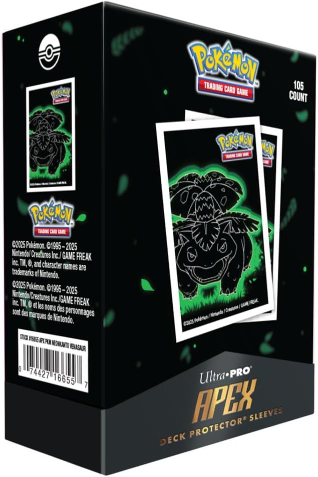 Pokémon Apex Deck Protector Neon Kanto - Venusaur (105ct)