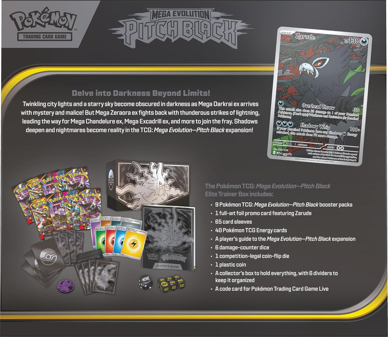 Pokémon TCG:  Mega Evolution - Pitch Black Elite Trainer Box (EN)