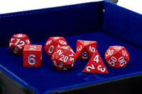 Fanroll Dice: Red Dragon Scales Resin Polyhedral Dice Set