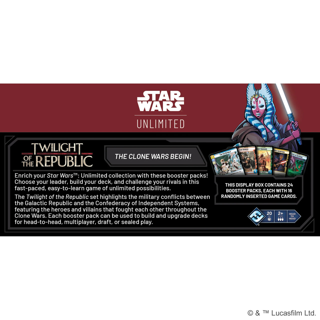 Star Wars: Unlimited - Twilight of the Republic - Booster Display (24 un.) (EN)