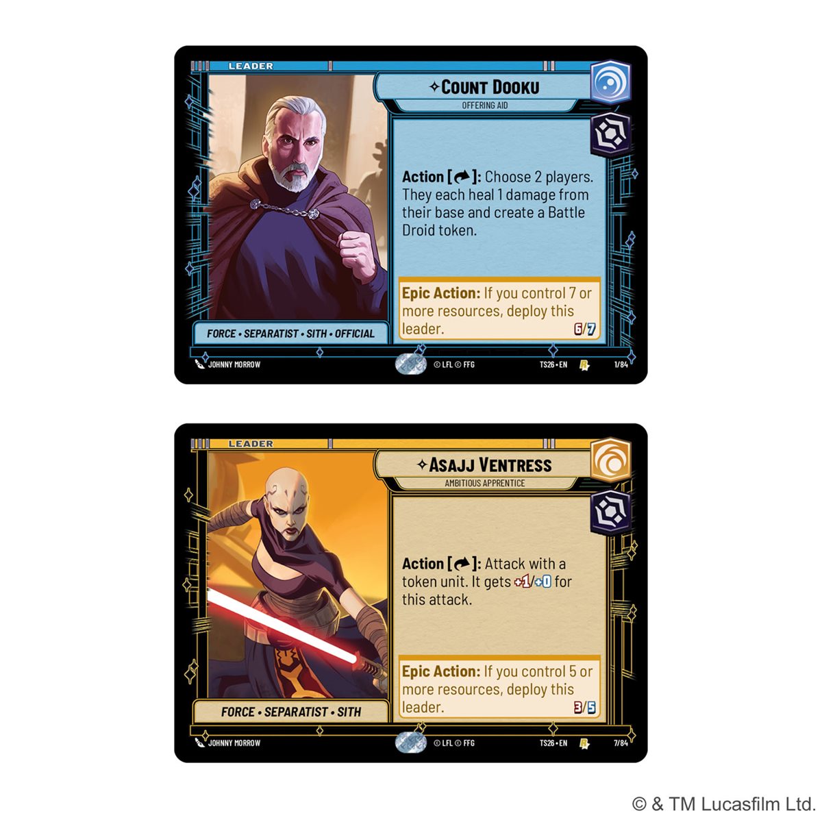 Star Wars: Unlimited - Master and Apprentice: Count Dooku and Asajj Ventress Twin Suns Deck (EN)