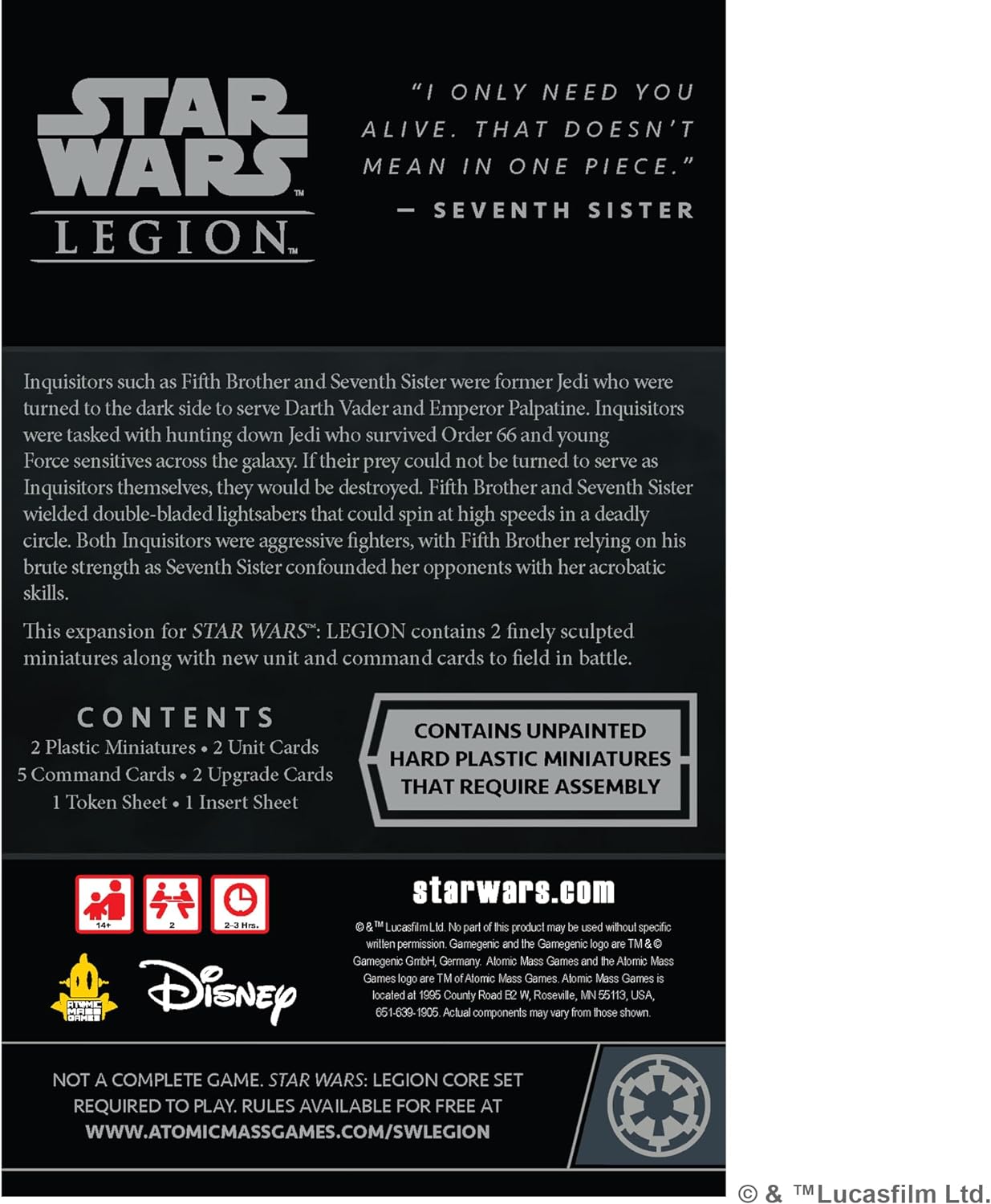 Star Wars Legion: Fifth Brother & Sister Operative Expansion (EN)