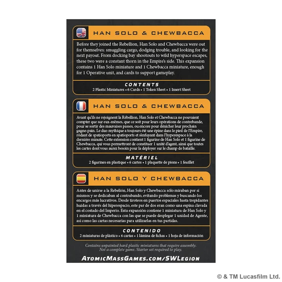 Star Wars: Legion - Han Solo & Chewbacca - Character Pack (ML)