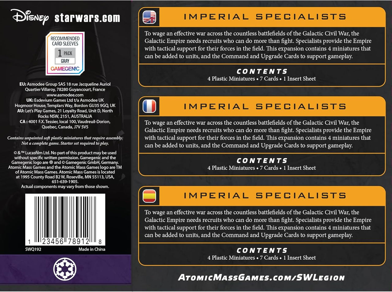 Star Wars: Legion: Imperial Specialists (ML)