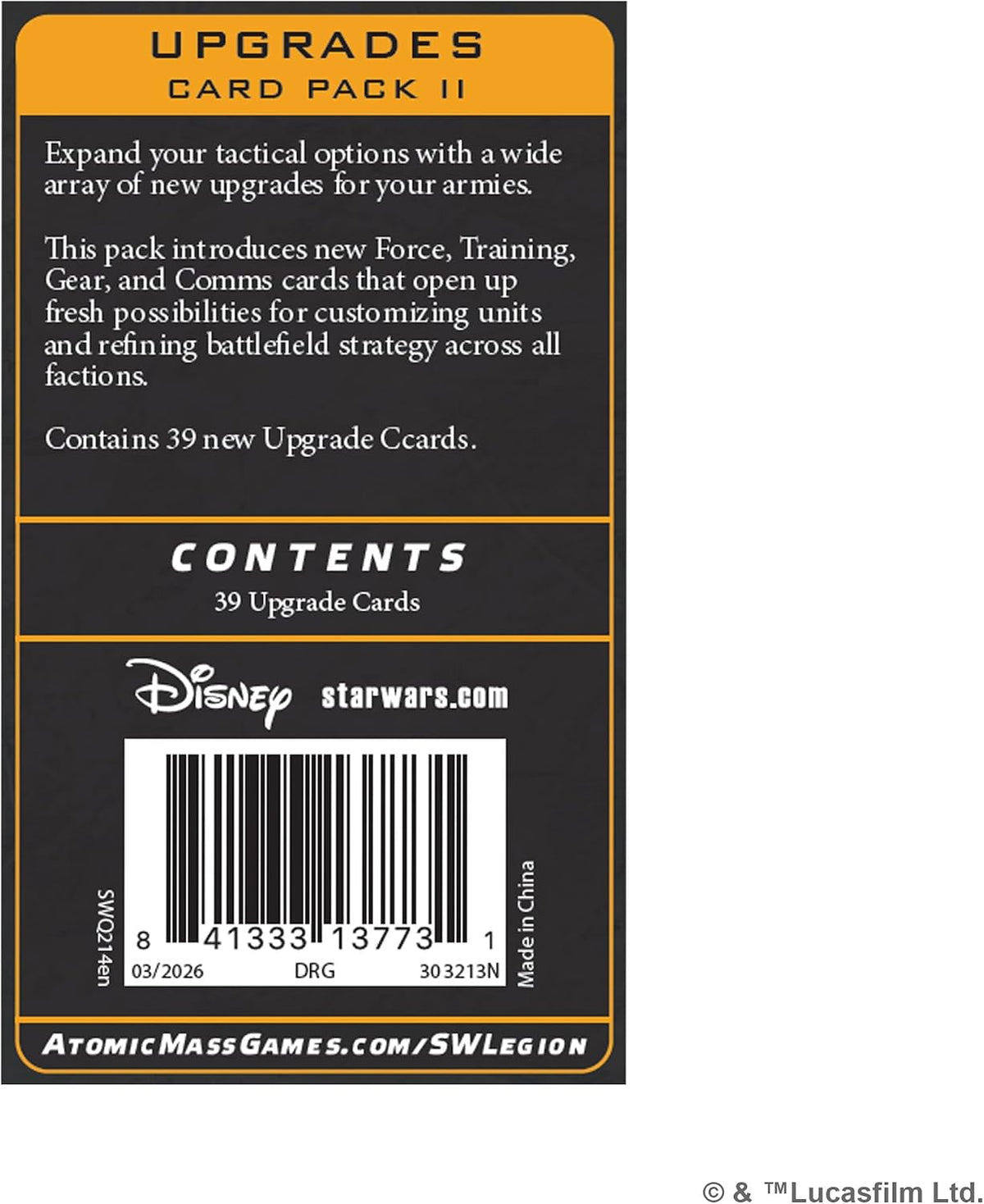 Star Wars: Legion: Upgrade Card Pack II (EN)