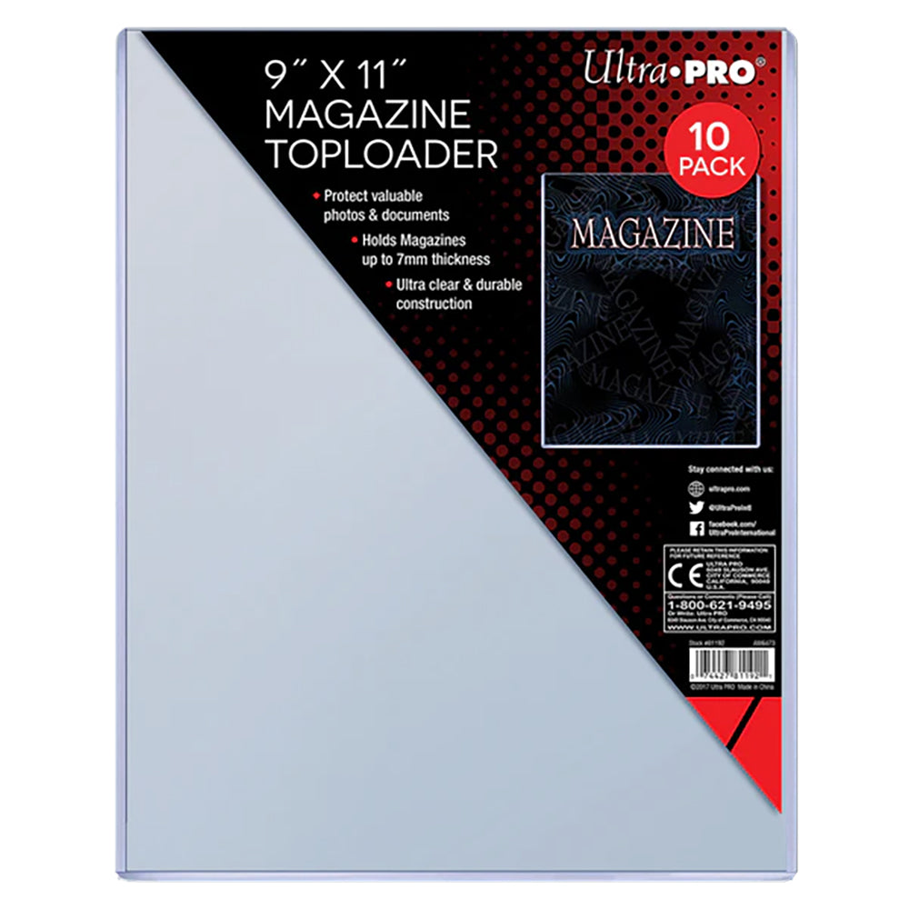 9" x 11" Thick Magazine Toploader 7mm (10 Pack)