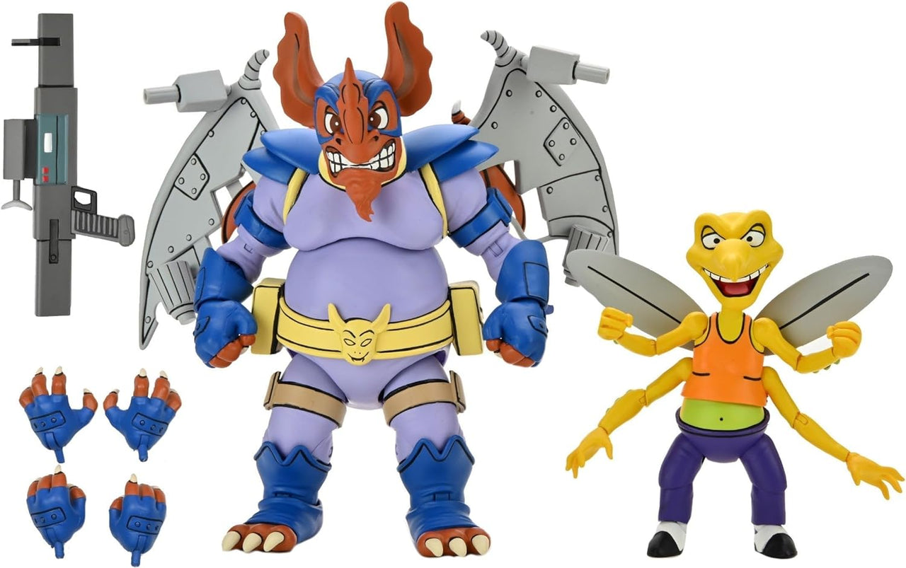 Neca Teenage Mutant Ninja Turtles Cartoon Wingnut & Screwloose 2-pack Action Figure