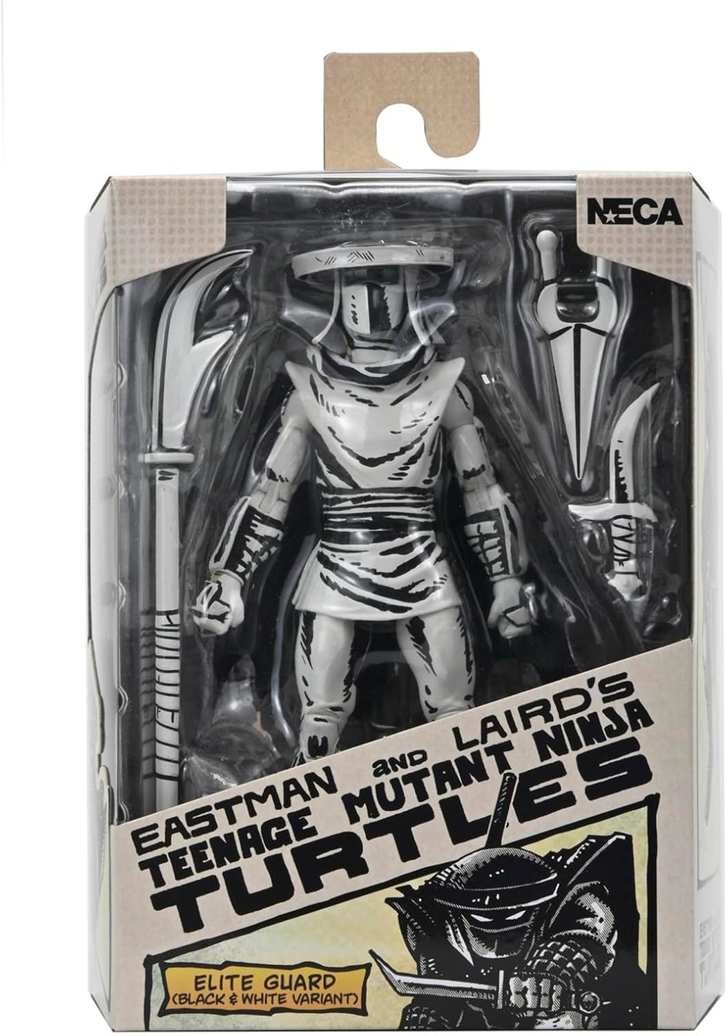 Neca Teenage Mutant Ninja Turtles - 7" Elite Foot Ninja Guard Black & White Figure