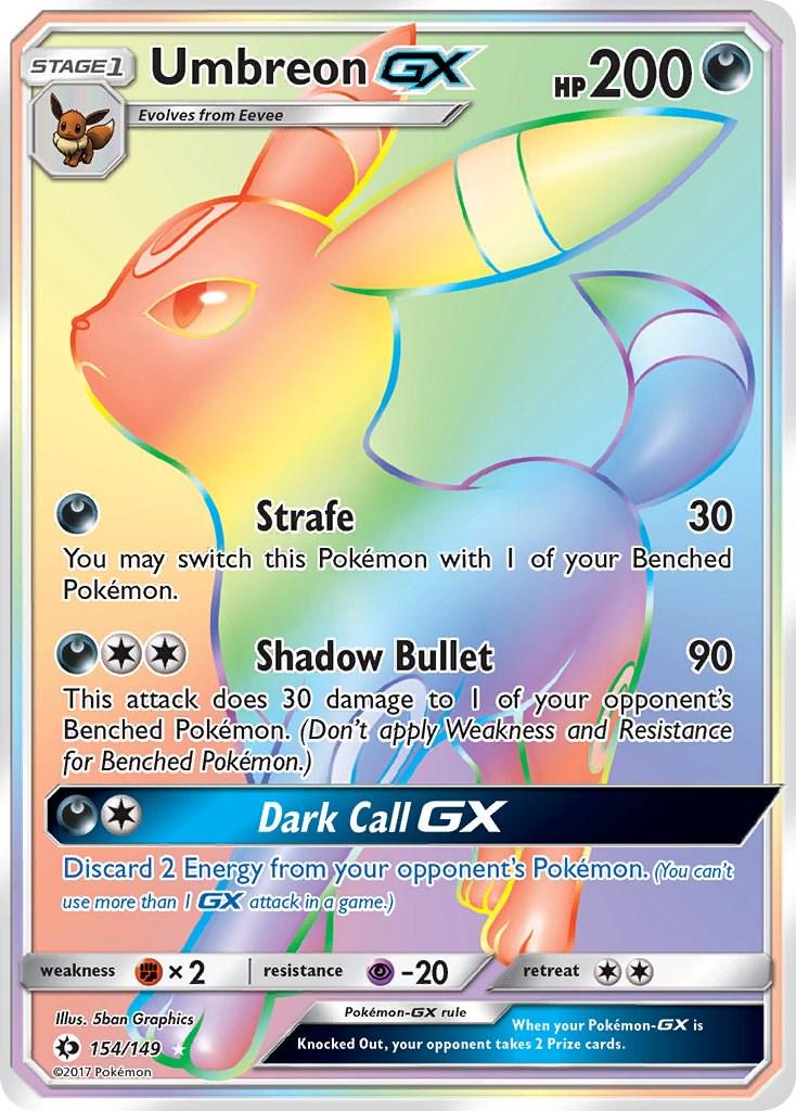 Pokémon TCG - Umbreon GX 154 Single Card