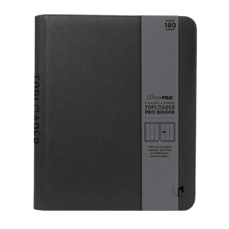 Ultra PRO - 9-Pocket Zippered Toploader Premium PRO-Binder - Black