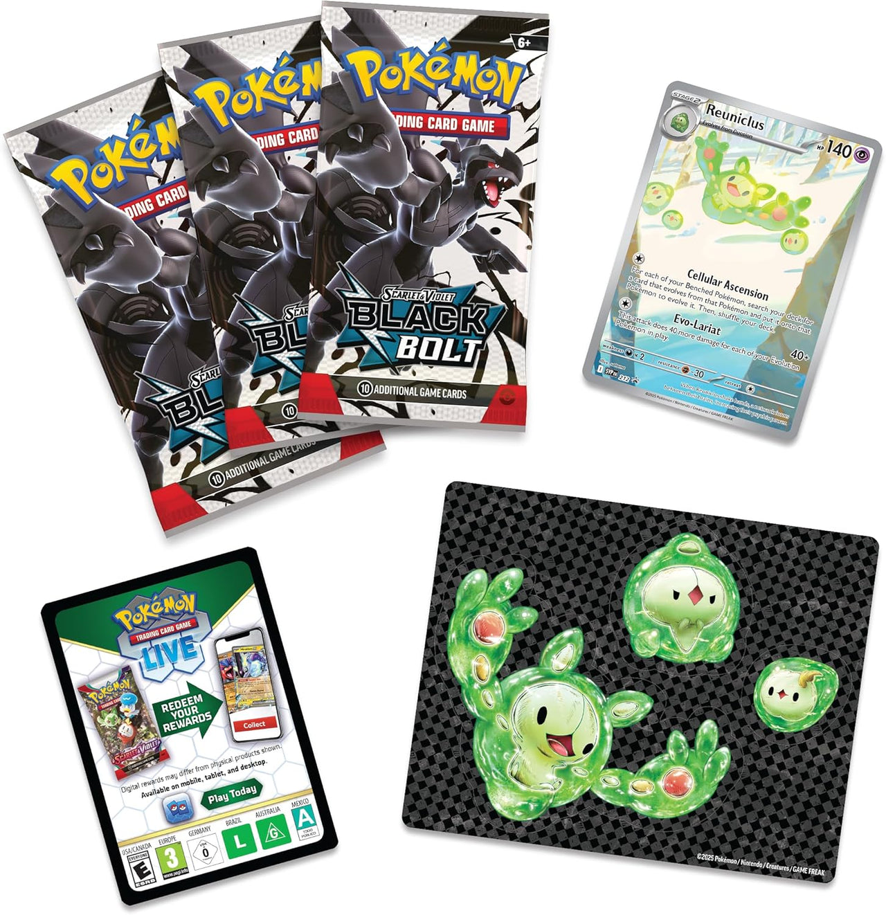 Pokémon TCG SV10.5 - Black Bolt Tech Sticker Blister (EN)