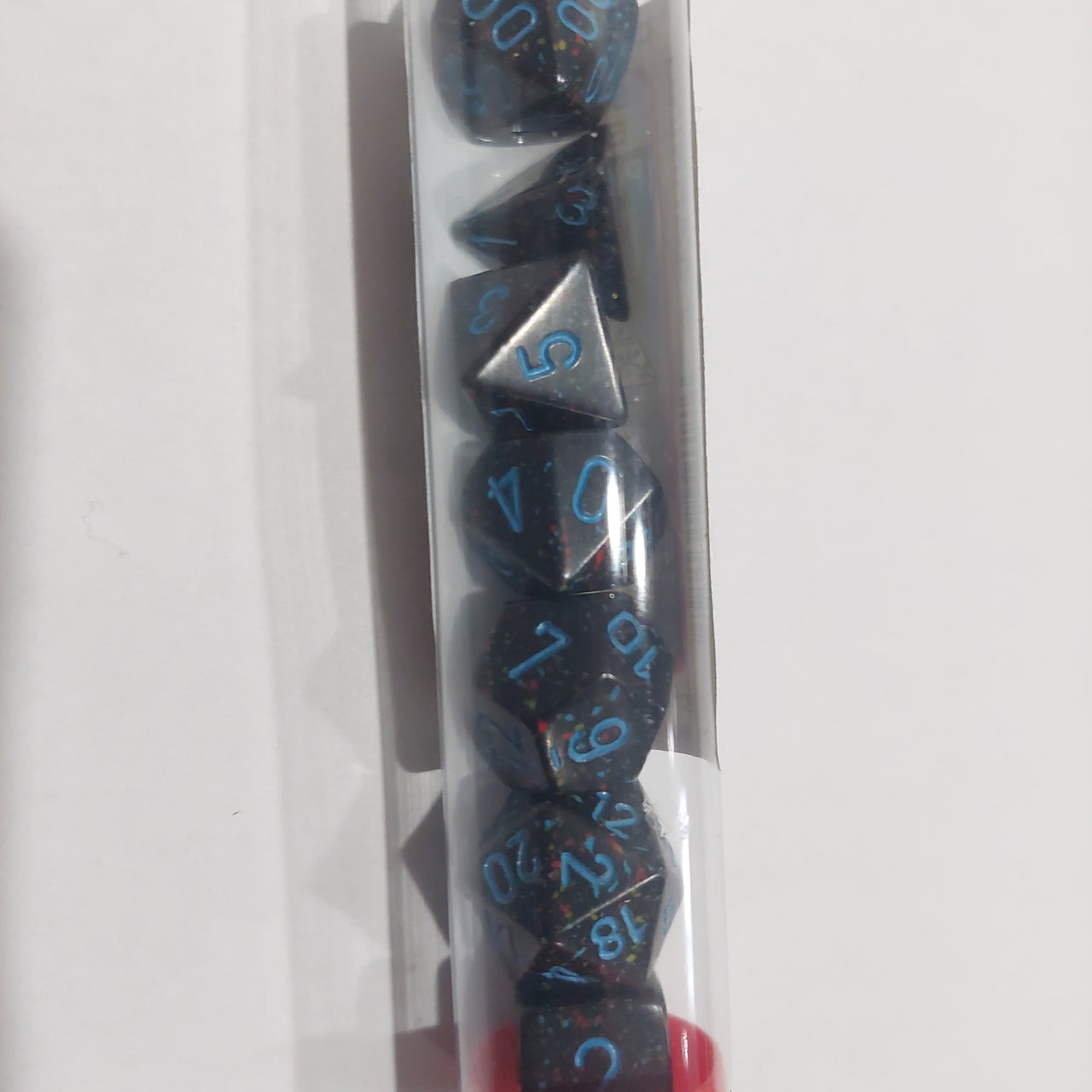 Speckled & Elemental Polyhedral Dice set (7) - Blue Stars