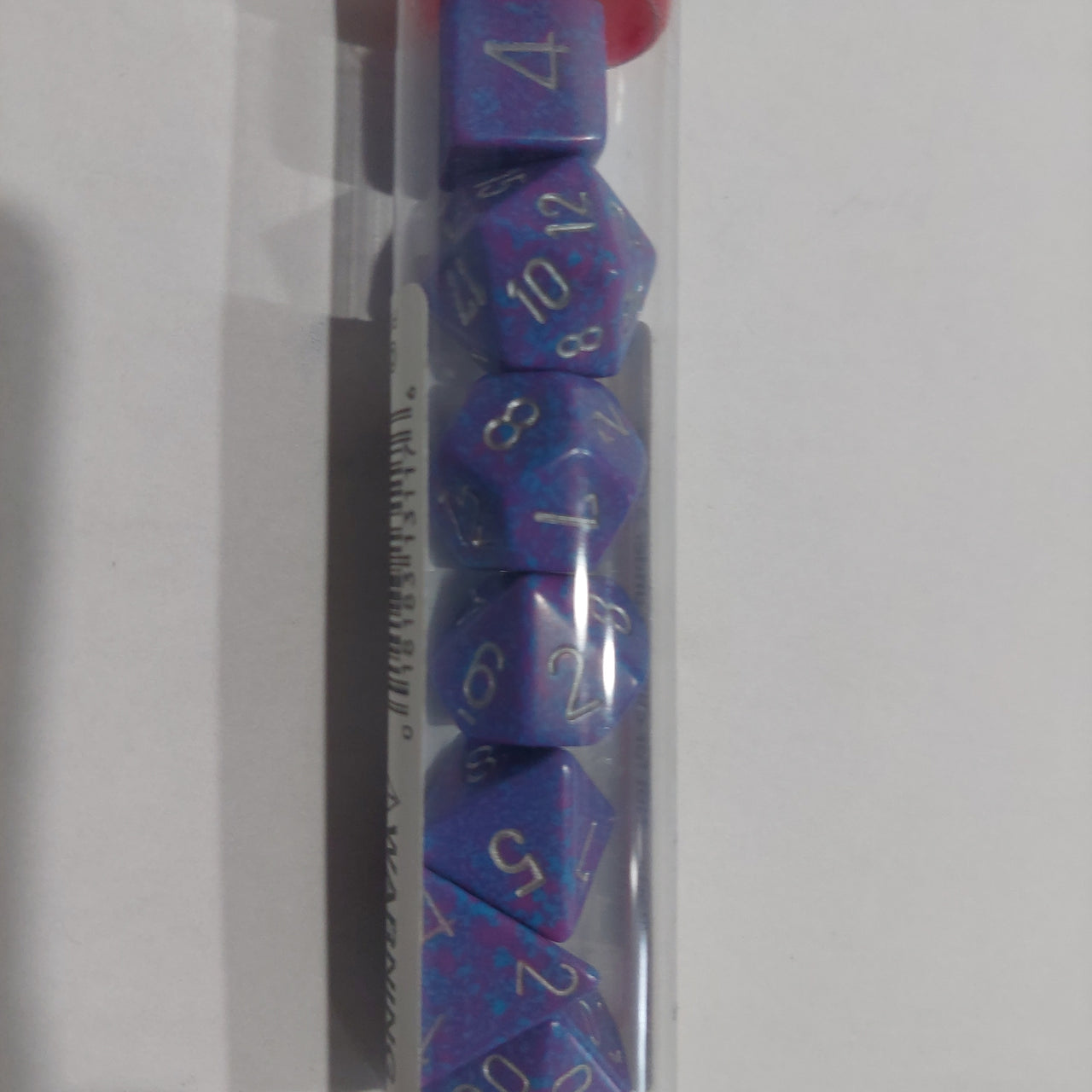 Speckled & Elemental Polyhedral Dice set (7) - Silver Tetra