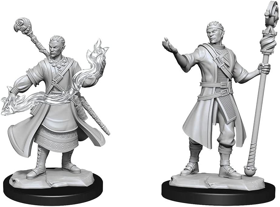 Nolzur's Figurines D&D Non Peinte - Half-Elf Wizard Male W14