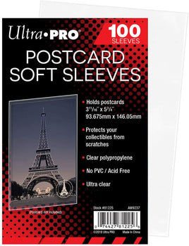 Ultra Pro - 100 Soft sleeves, Postcard, 3 11/16" x 5 3/4"