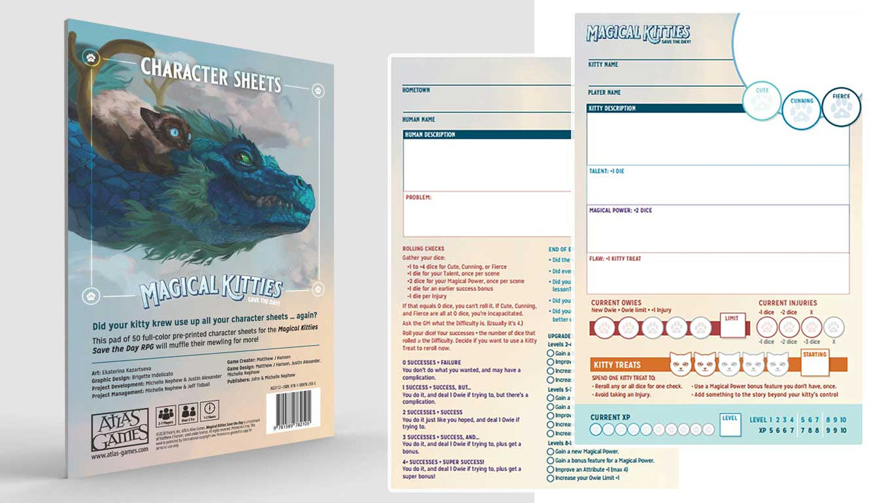 Magical Kitties Save the Day! Character Sheets (EN)