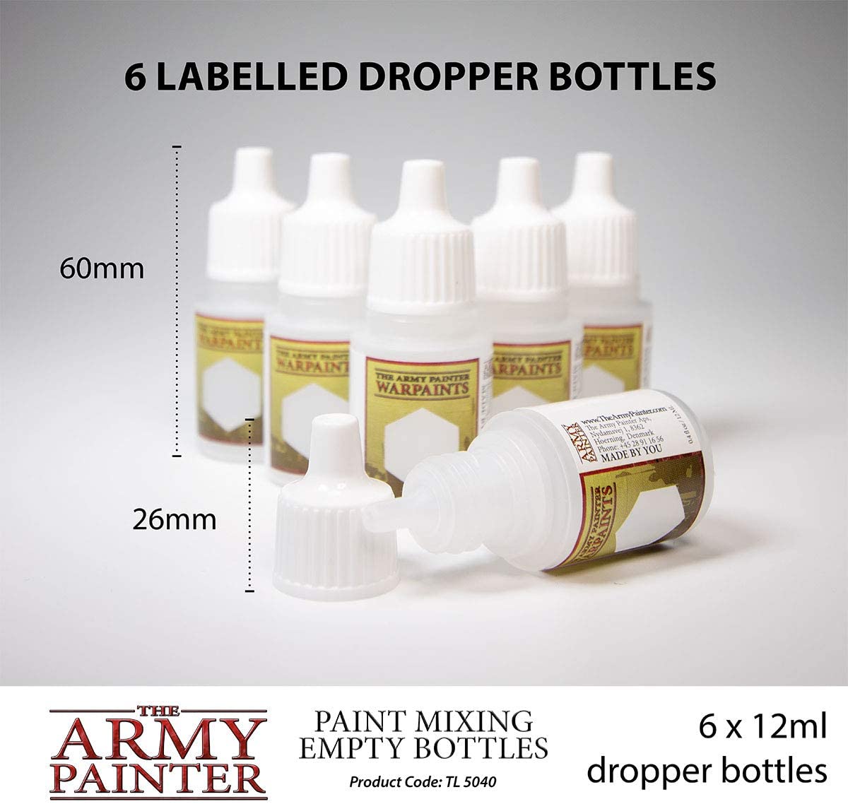 The Army Painter Warpaints: Paint Mixing Empty Bottles
