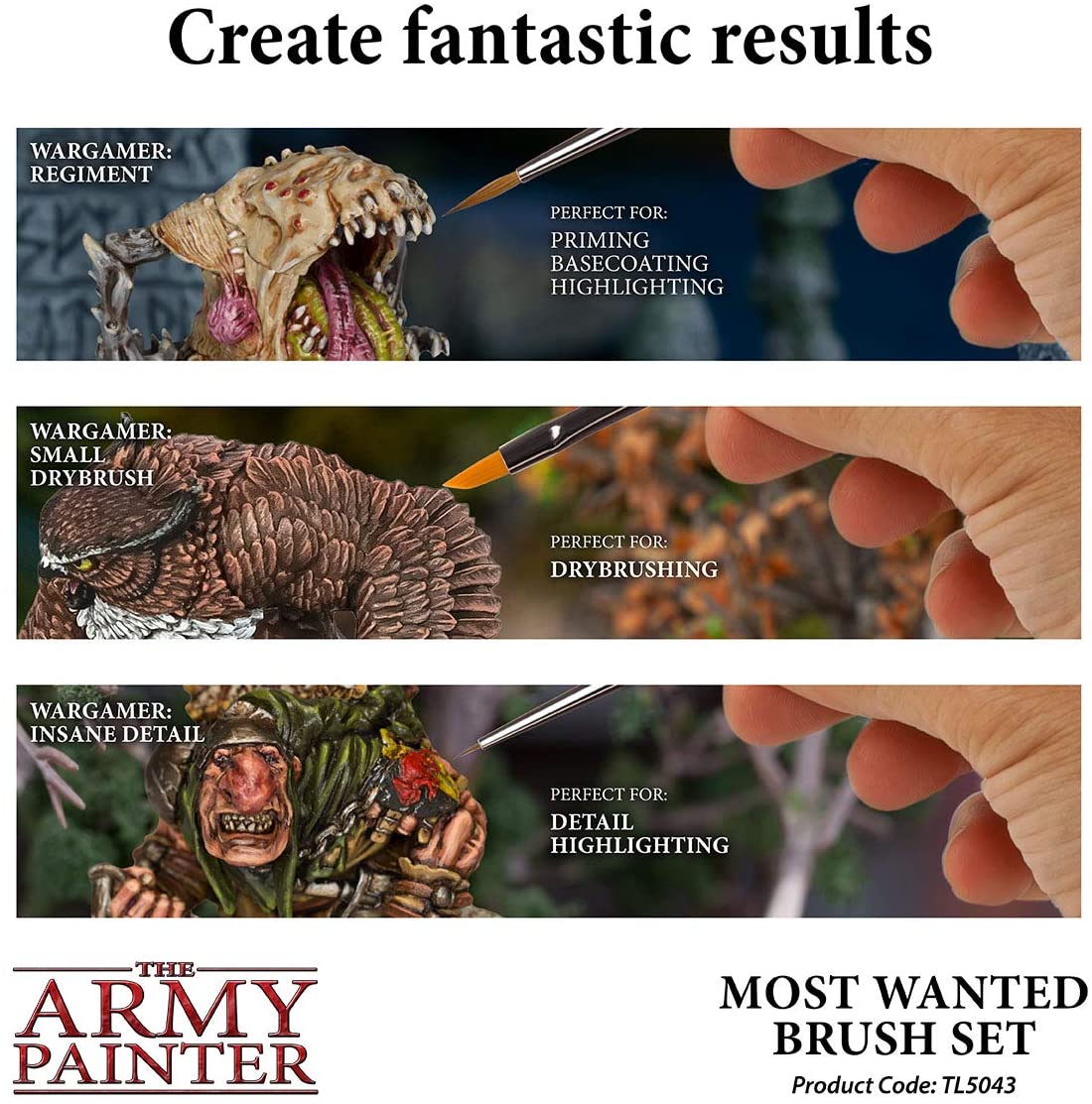 The Army Painter Most Wanted Brush Set (3)