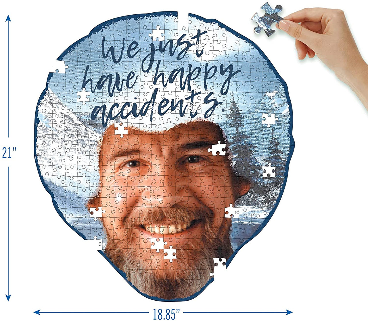 Bob Ross Happy Accidents Jigsaw Puzzle 414 pc