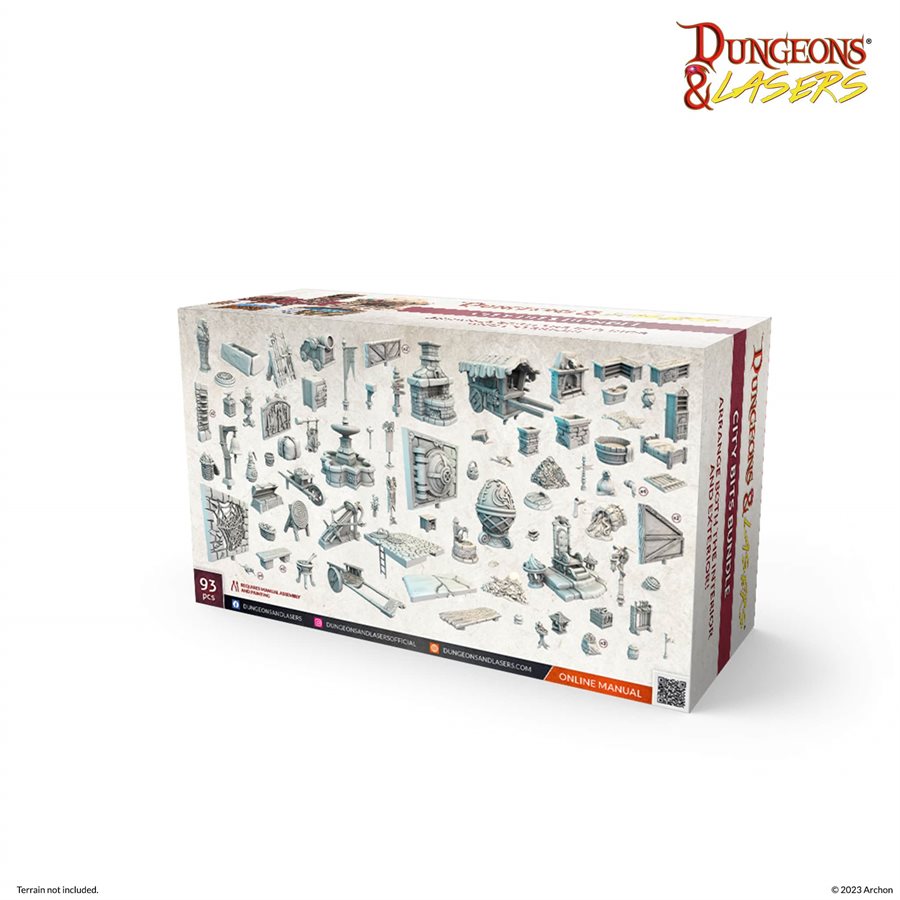 Dungeons & Lasers - Ensemble de Morceaux de Ville (EN)