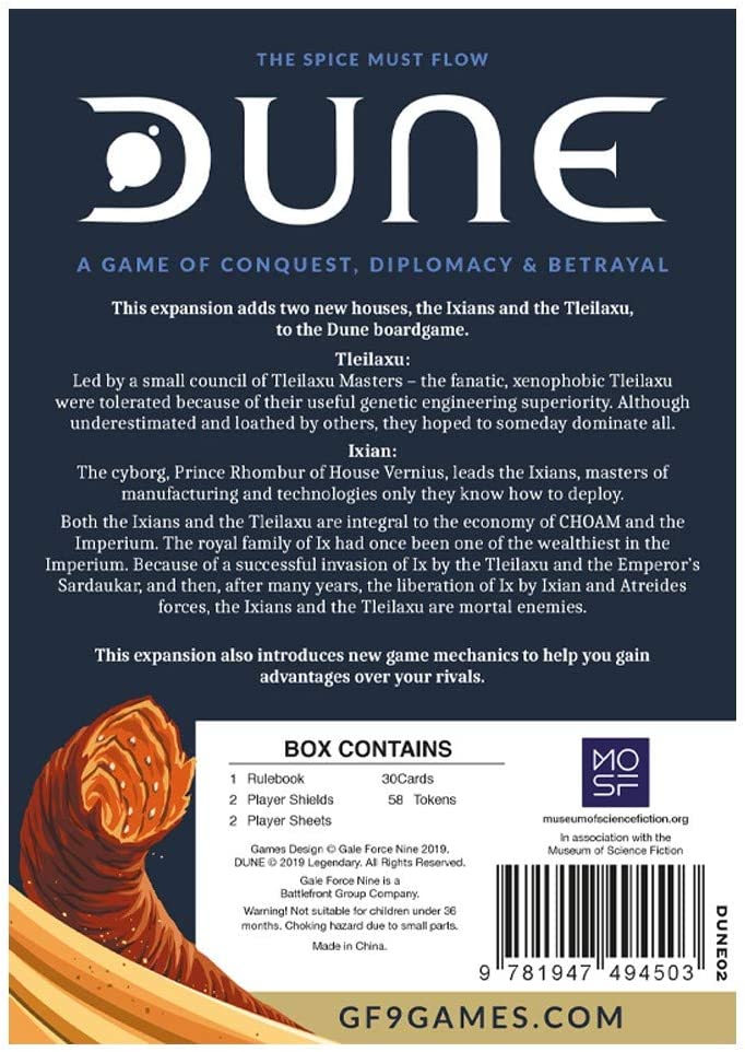 Dune The Board Game - Ixians & Tleilaxu House Expansion