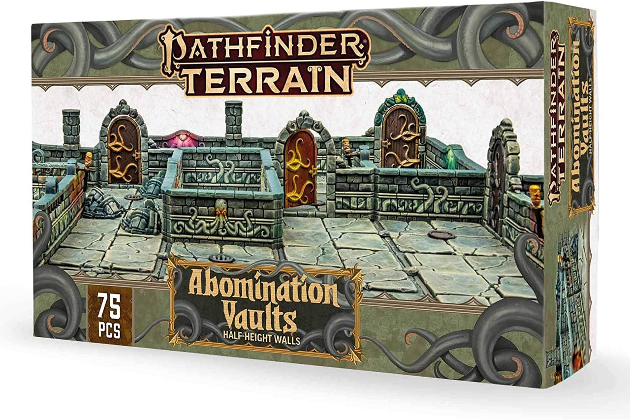 Dungeons & Lasers Half-Height Walls:  Pathfinder Terrain - Abomination Vaults