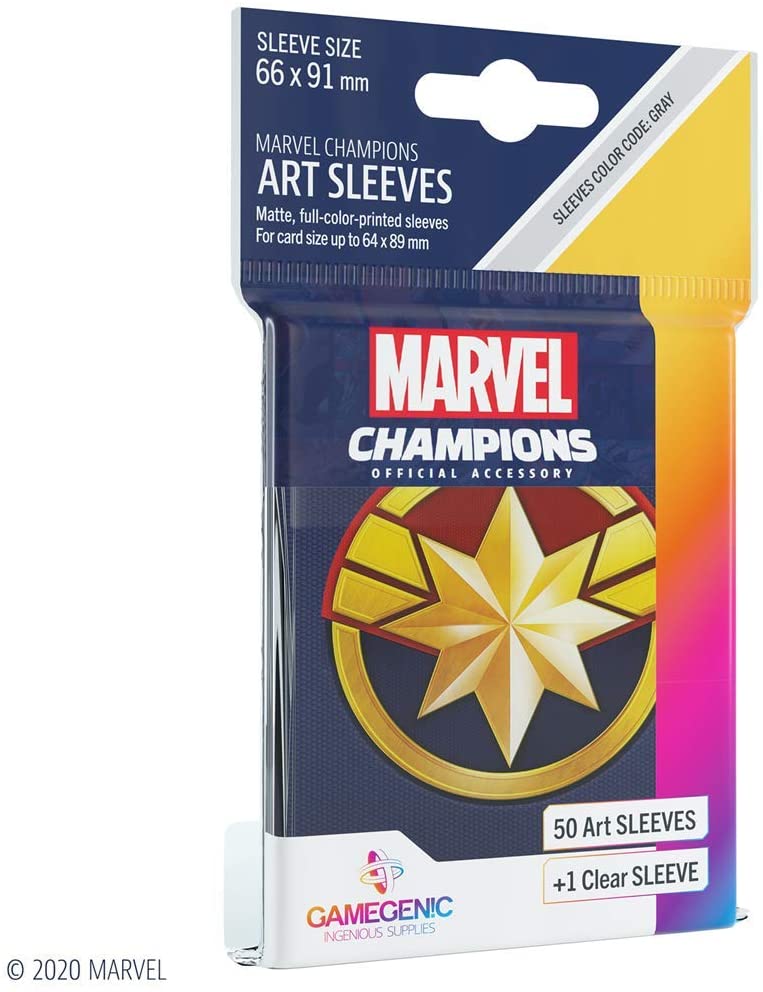 Gamegenic Marvel Champions LCG Pochettes Protectrice Captain Marvel (50)
