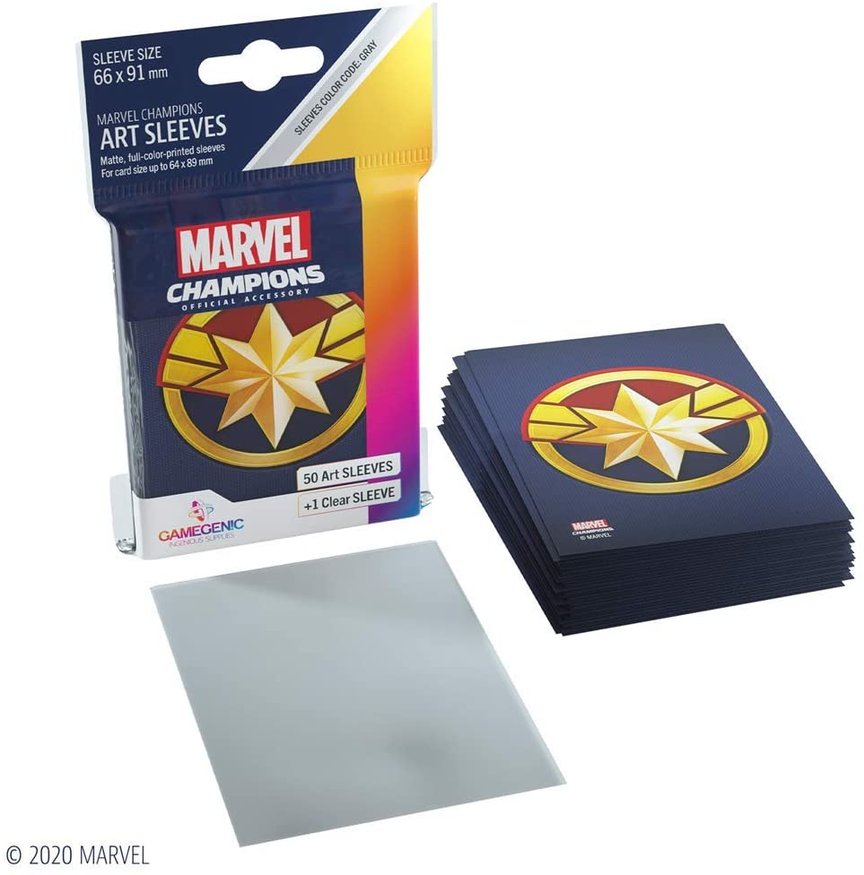 Gamegenic Marvel Champions LCG Pochettes Protectrice Captain Marvel (50)
