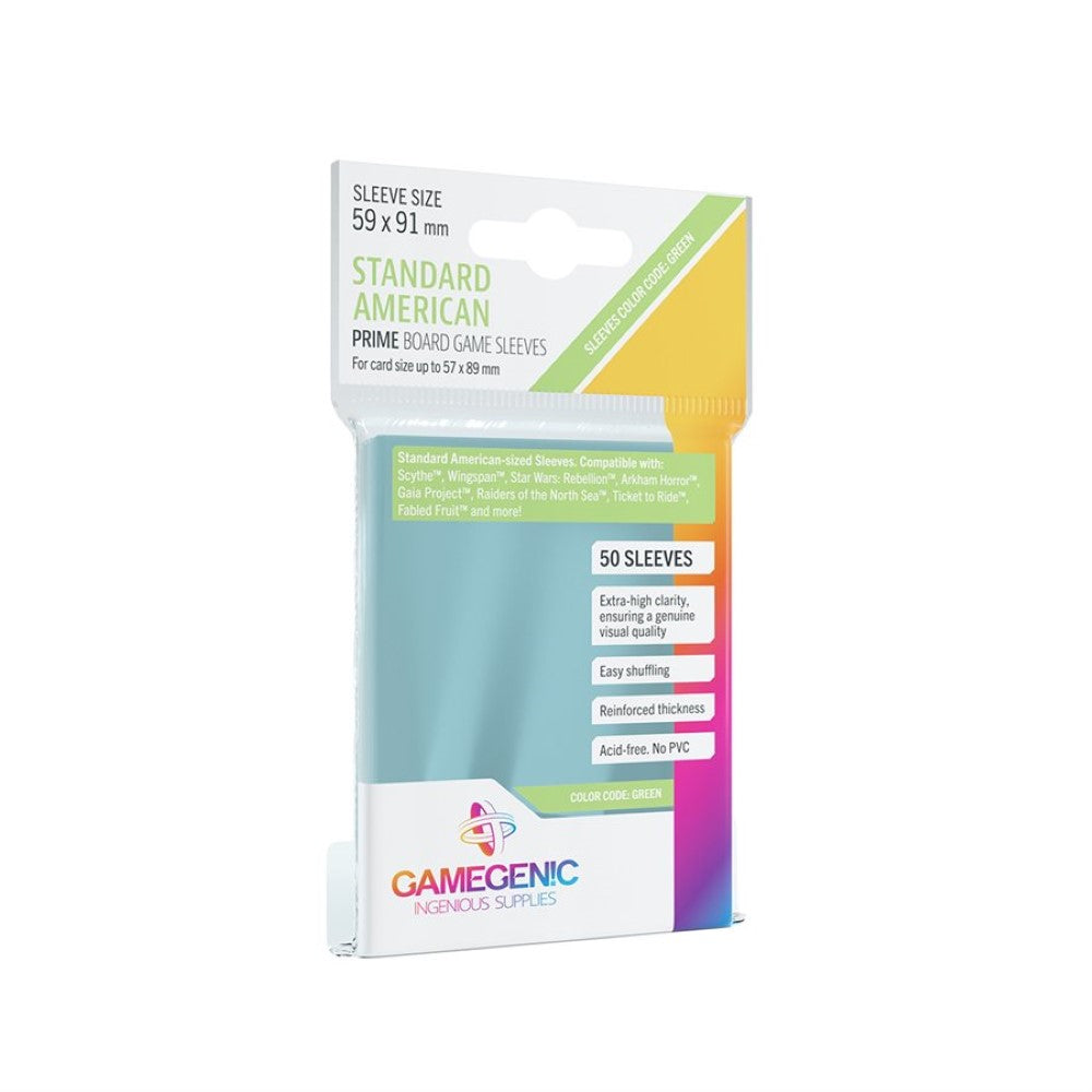 Gamegenic Board Game Sleeves Prime Standard American 57 x 89mm (50 sleeves)