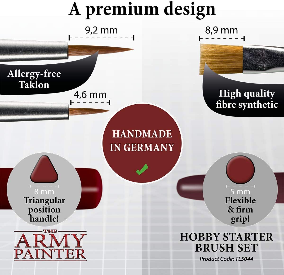 The Army Painter Hobby Starter Brush Set (3)