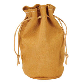 Dice Bag Leather Pouch - Tan ( 3"x4"x5")