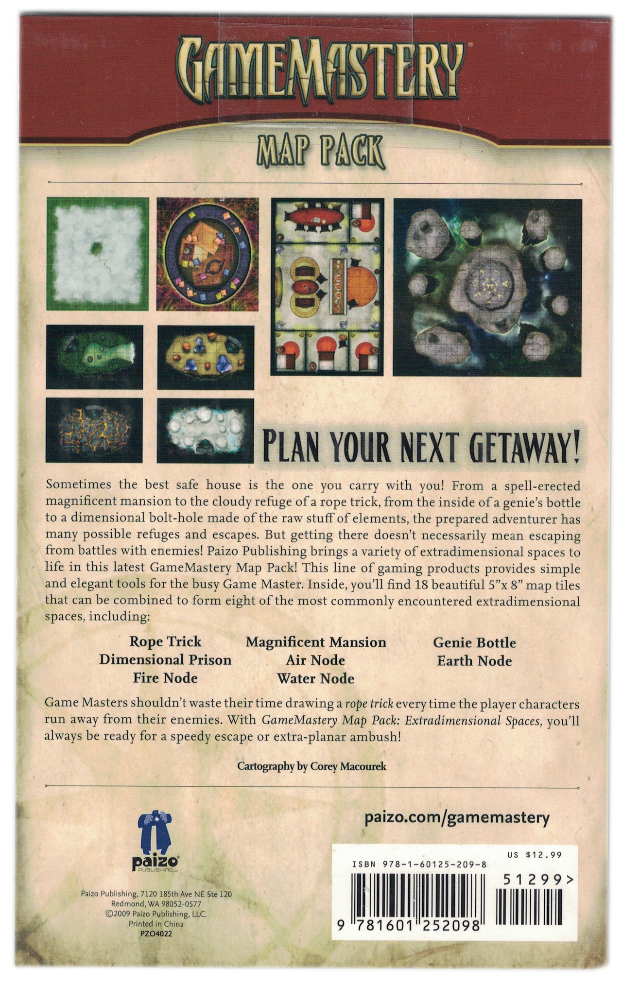 Pack de cartes GameMastery, Espaces extradimensionnels