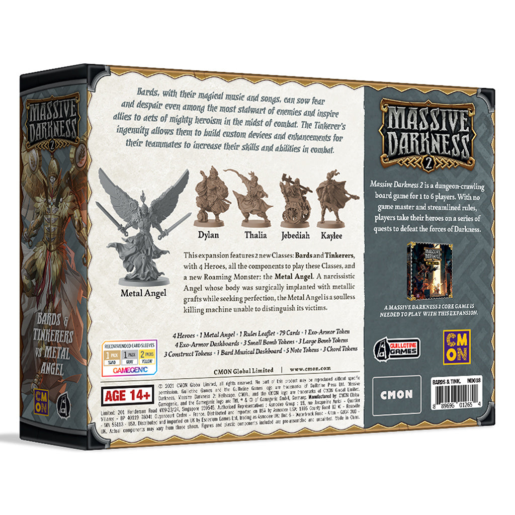 Massive Darkness 2: Bards and Tinkerers Vs Metal Angel Expansion