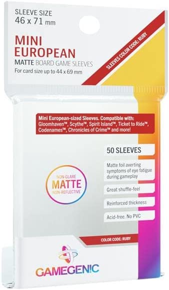Gamegenic Board Game Sleeves Matte Mini European 44 x 69mm (50 sleeves)