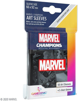 Gamegenic Marvel Champions LCG Black Logo Sleeves (50)