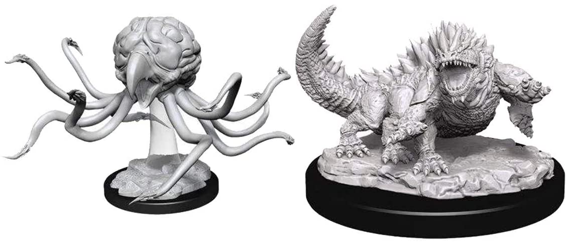 Nolzur's Unpainted D&D Miniatures Basilisk & Grell W11
