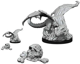 Nolzur's Unpainted D&D Miniatures Black Dragon Wyrmling W10