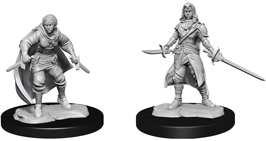 Nolzur's Unpainted D&D Miniatures Half-Elf Rogue Female W14