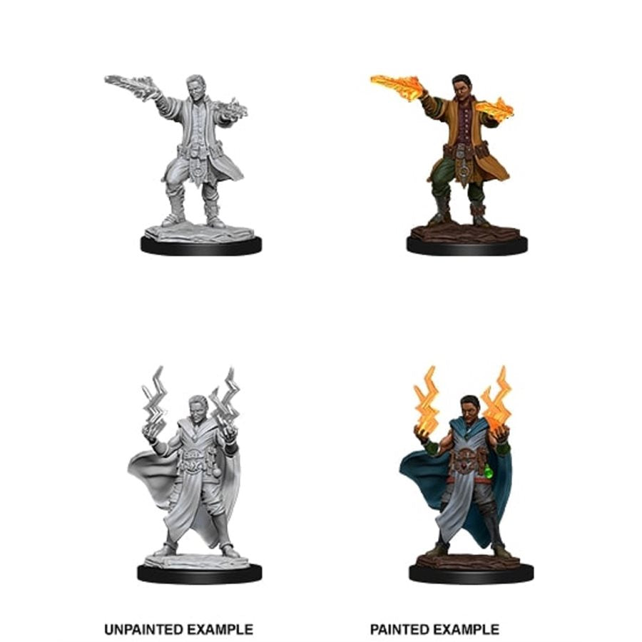 Nolzur's Unpainted D&D Miniatures Male Human Sorcerer