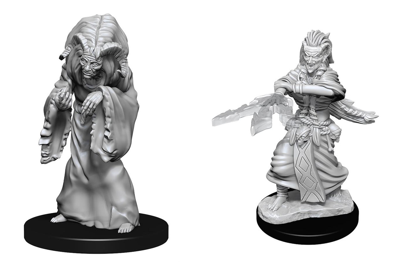Nolzur's Unpainted D&D Miniatures Night Hag & Dusk Hag W14