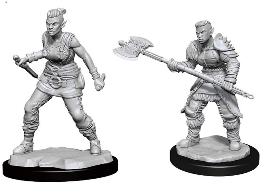 Nolzur's Unpainted D&D Miniatures Orc Barbarian (Female) W13