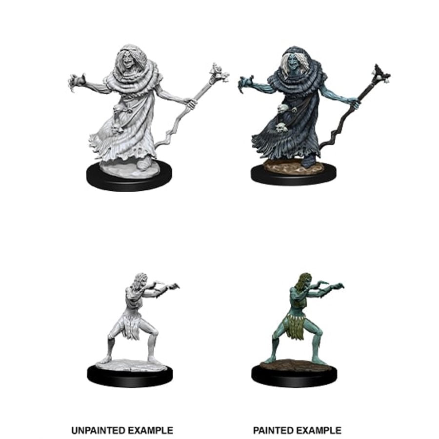 Nolzur's Unpainted D&D Miniatures Sea Hag & Bheur Hag W12