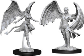 Nolzur's Unpainted D&D Miniatures Succubus & Incubus W10