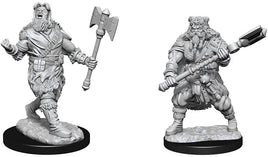 Nolzur's Unpainted D&D Miniatures Human Barbarian (Male) W14