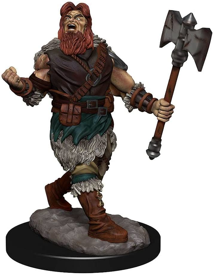 Nolzur's Unpainted D&D Miniatures Human Barbarian (Male) W14