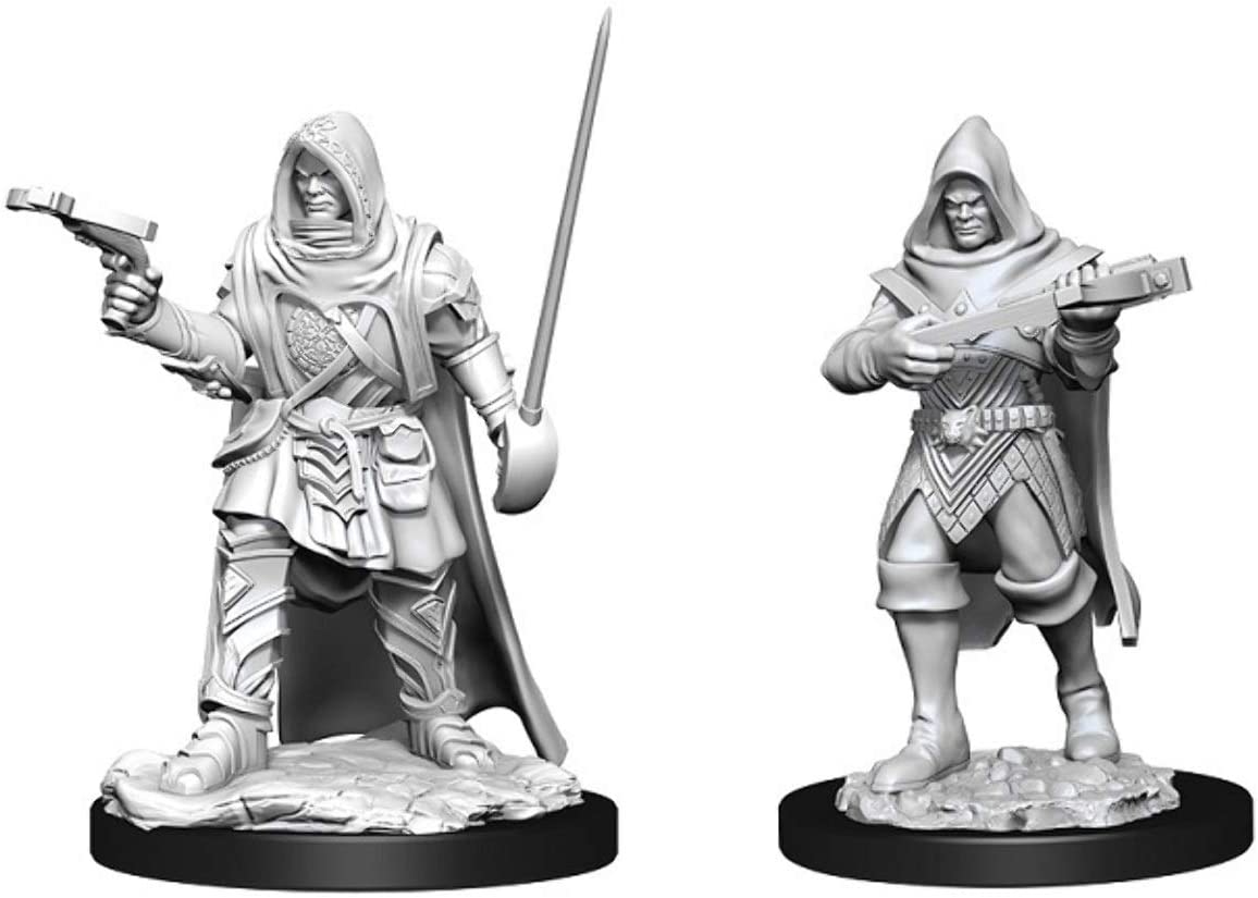 Pathfinder Deep Cuts Figurine Non-Peinte, Voleur Humain (Male) W13