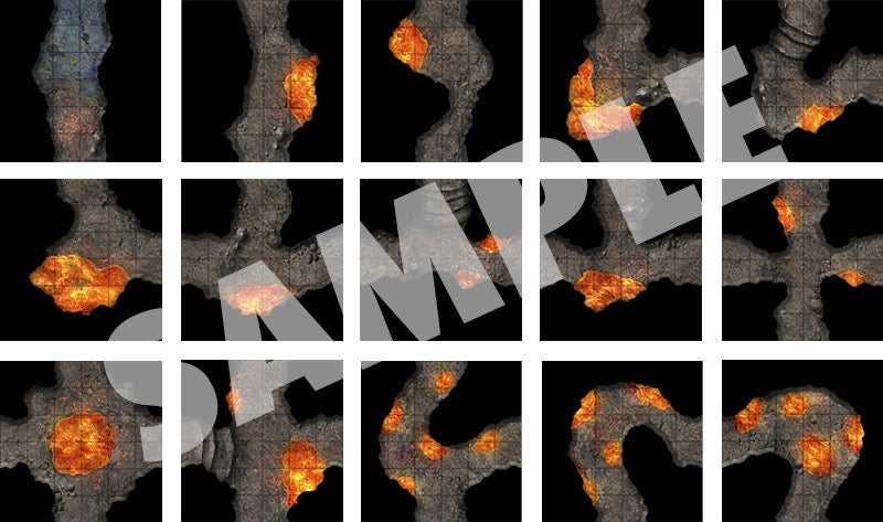 Pathfinder Flip-Tiles Darklands Fire Caves Expansion