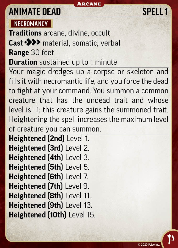 Pathfinder 2e Edition: Advanced Player's guide Spell Cards (EN)