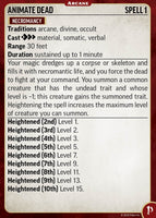 Pathfinder 2e Edition: Advanced Player's guide Spell Cards (English)