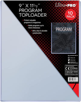 9" x 11 1/2" Program Toploader 10mm (10 Pack)